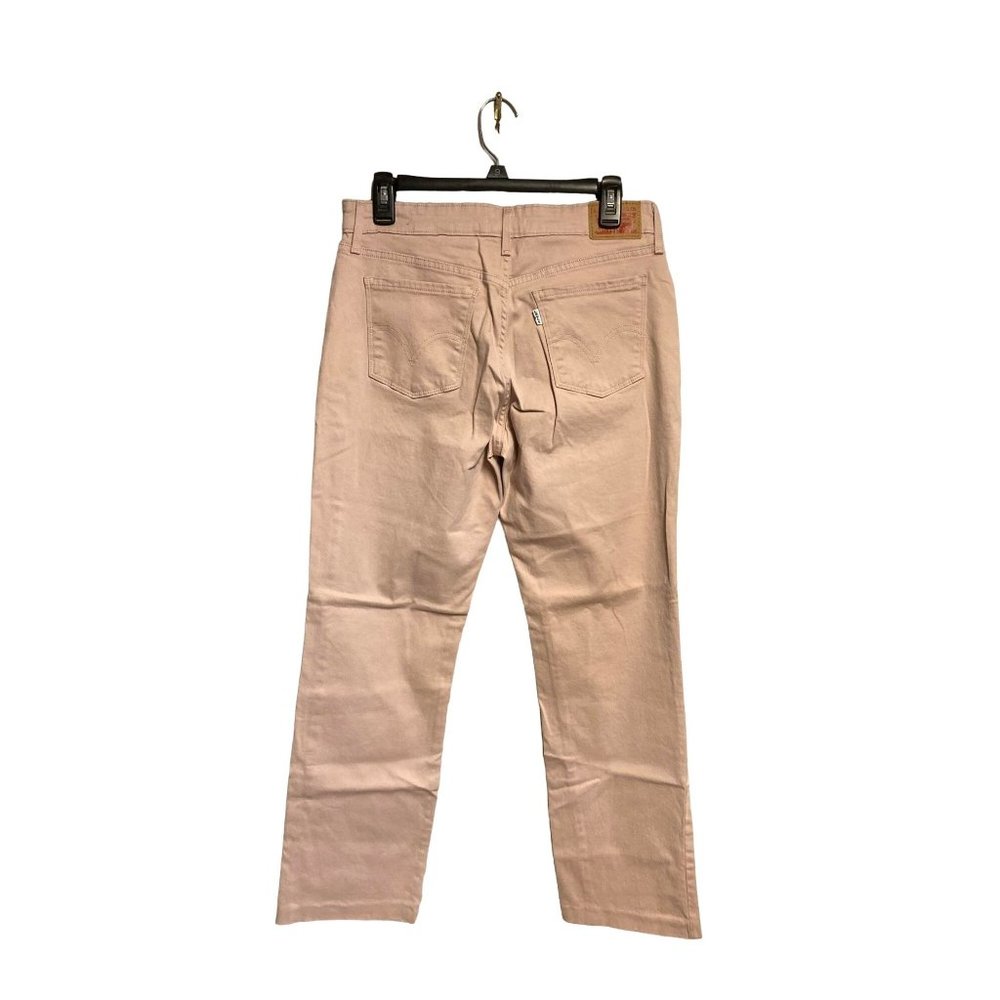 Levi's 505 Women's High Rise Stretch Straight Leg Blush Pink Denim Jeans Size 30
